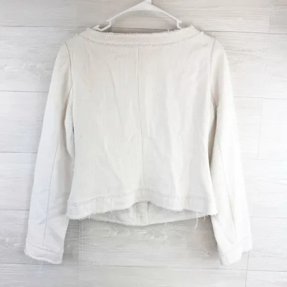 Lilly Pulitzer Millie Fringe Linen Blend Button Up Jacket - Picture 5 of 7